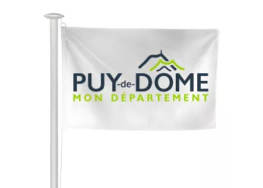 Pavillon du Conseil Départemental du Puy-de-Dôme en maille polyester