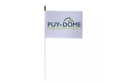 Drapeau de table Conseil Départemental Puy-de-Dôme 10 x 15 cm polyester