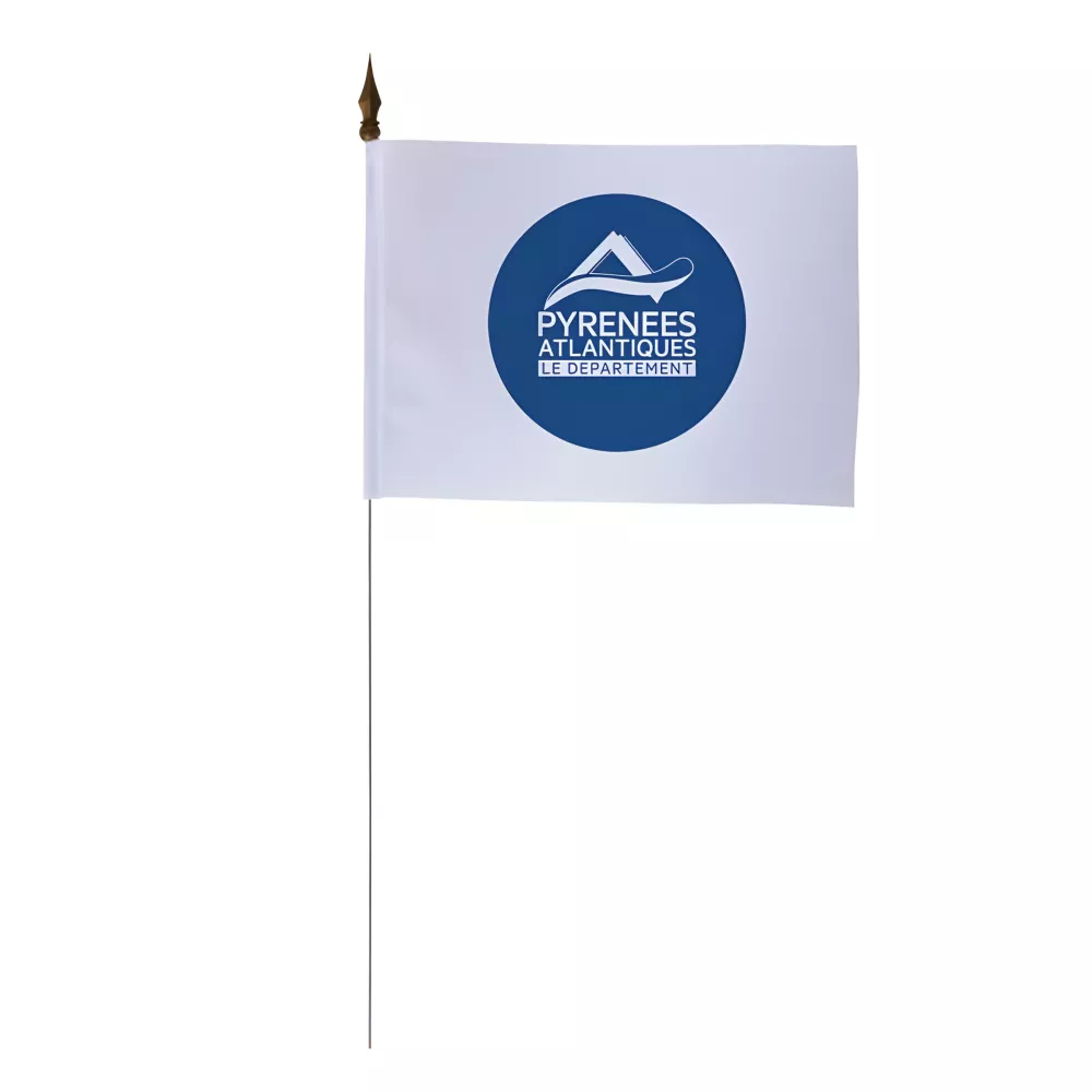 Drapeau de table Pyrénées-Atlantiques 10 x 15 cm polyester Drapeau de table Pyrénées-Atlantiques 10 x 15 cm polyester