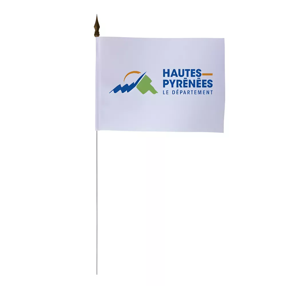 Drapeau de table Conseil Départemental Hautes-Pyrénées 10 x 15 cm polyester