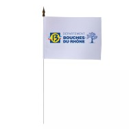 Drapeau de table Conseil Départemental Bouches-du-Rhône 10 x 15 cm polyester
