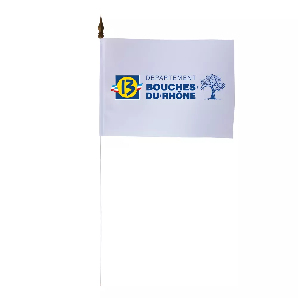 Drapeau de table Conseil Départemental Bouches-du-Rhône 10 x 15 cm polyester
