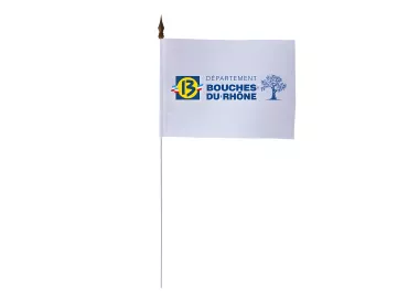 Drapeau de table Conseil Départemental Bouches-du-Rhône 10 x 15 cm polyester