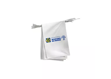 Guirlande du Conseil départemental des Bouches-du-Rhône en polyester