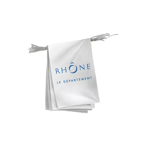 Guirlande du Conseil Départemental du Rhône en maille polyester