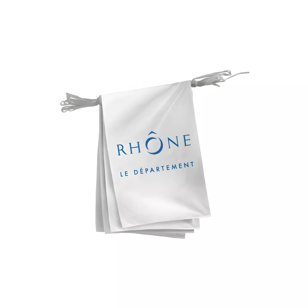Guirlande du Conseil Départemental du Rhône en maille polyester Guirlande du Conseil Départemental du Rhône en maille polyester