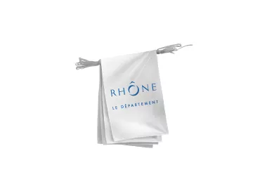 Guirlande du Conseil Départemental du Rhône en maille polyester