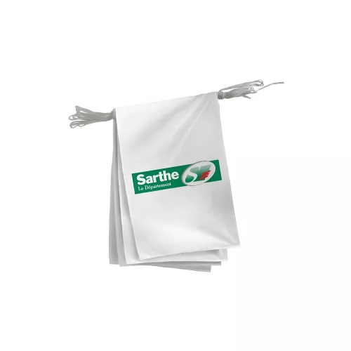 Guirlande département Sarthe en maille polyester 115 g/m²