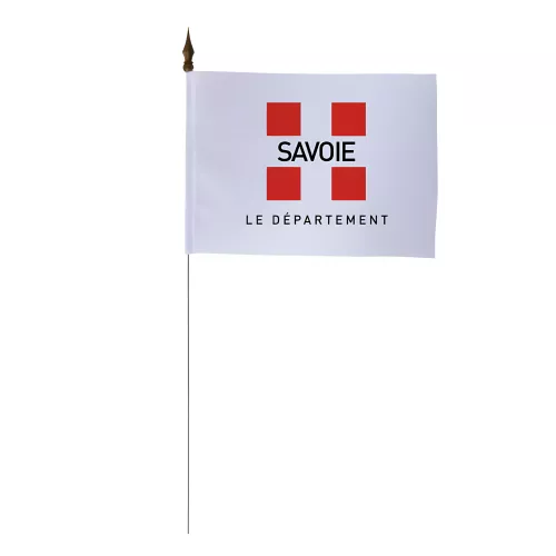Drapeau de table Conseil Départemental Savoie 10 x 15 cm polyester