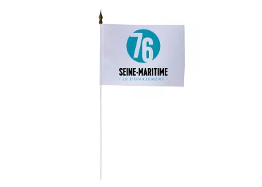 Drapeau de table Seine-Maritime 10 x 15 cm maille polyester
