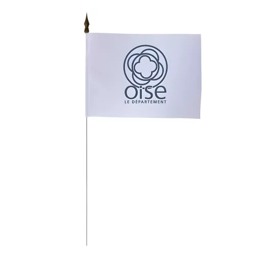 Drapeau de table Conseil Départemental Oise 10 x 15 cm polyester