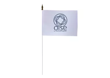 Drapeau de table Conseil Départemental Oise 10 x 15 cm polyester