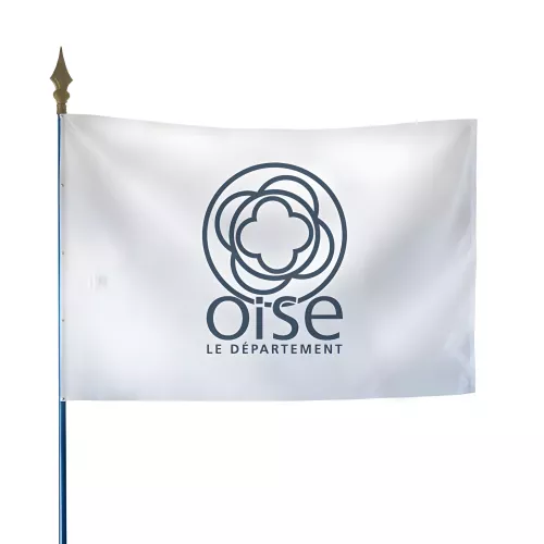 Drapeau du Conseil Départemental de l'Oise en polyester