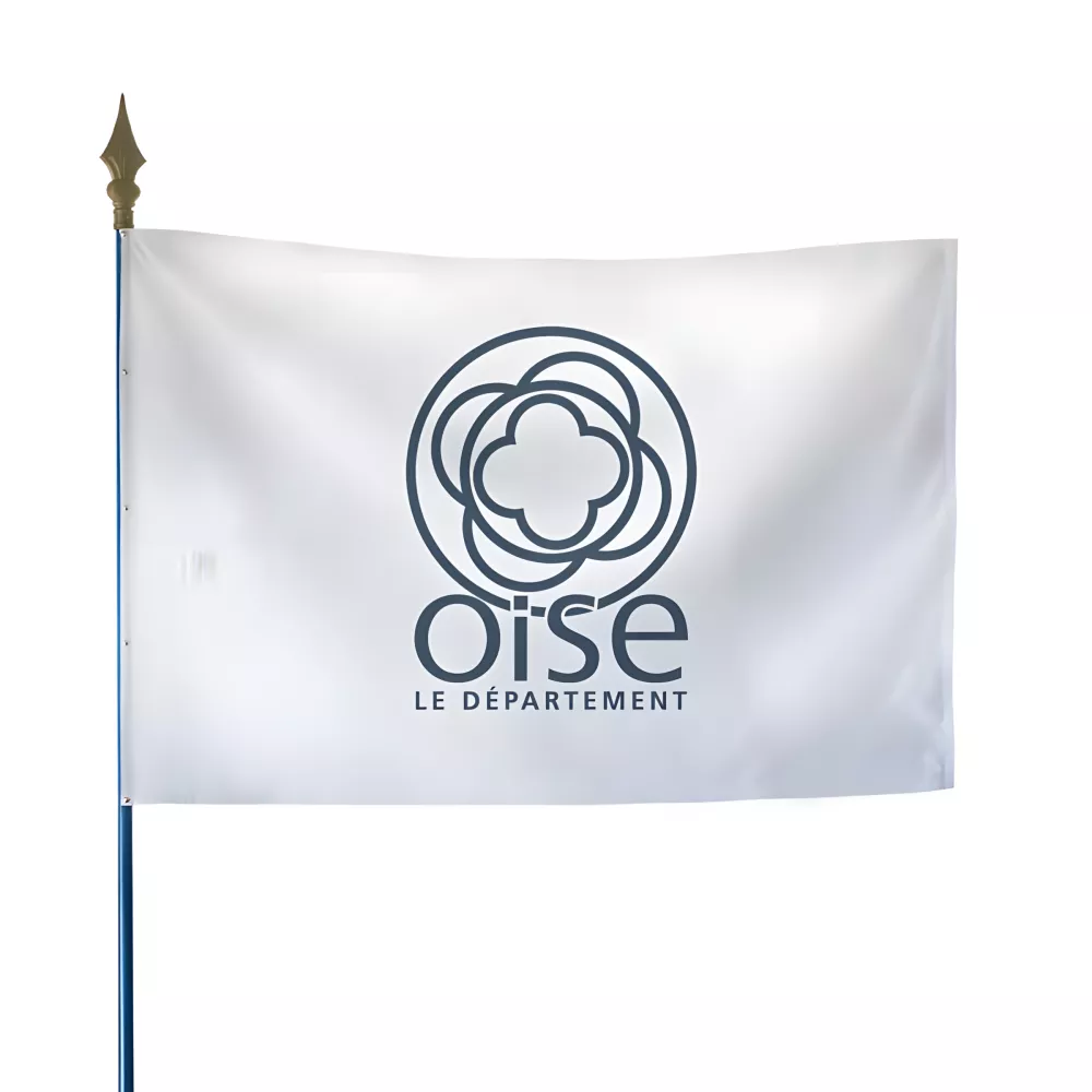 Drapeau du Conseil Départemental de l'Oise en polyester Drapeau du Conseil Départemental de l'Oise en polyester