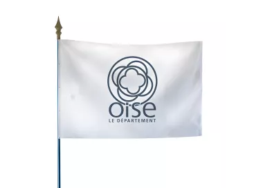 Drapeau du Conseil Départemental de l'Oise en polyester