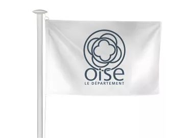 Pavillon du Conseil Départemental de l'Oise en maille polyester