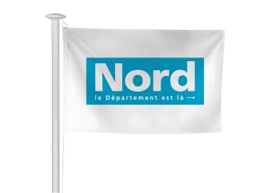 Pavillon du Conseil Départemental du Nord pour pavoisement