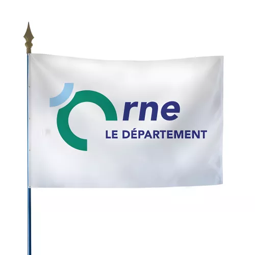 Drapeau du Conseil Départemental d'Orne en maille polyester