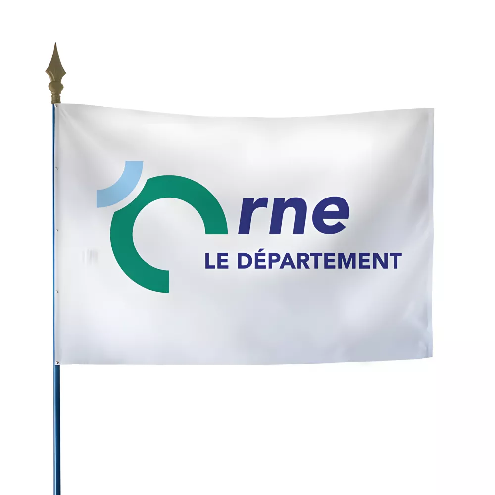 Drapeau du Conseil Départemental d'Orne en maille polyester