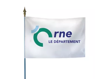 Drapeau du Conseil Départemental d'Orne en maille polyester
