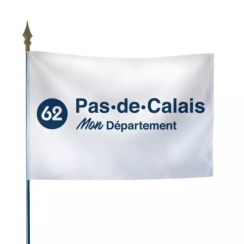 Drapeau du Conseil Départemental du Pas-de-Calais en polyester