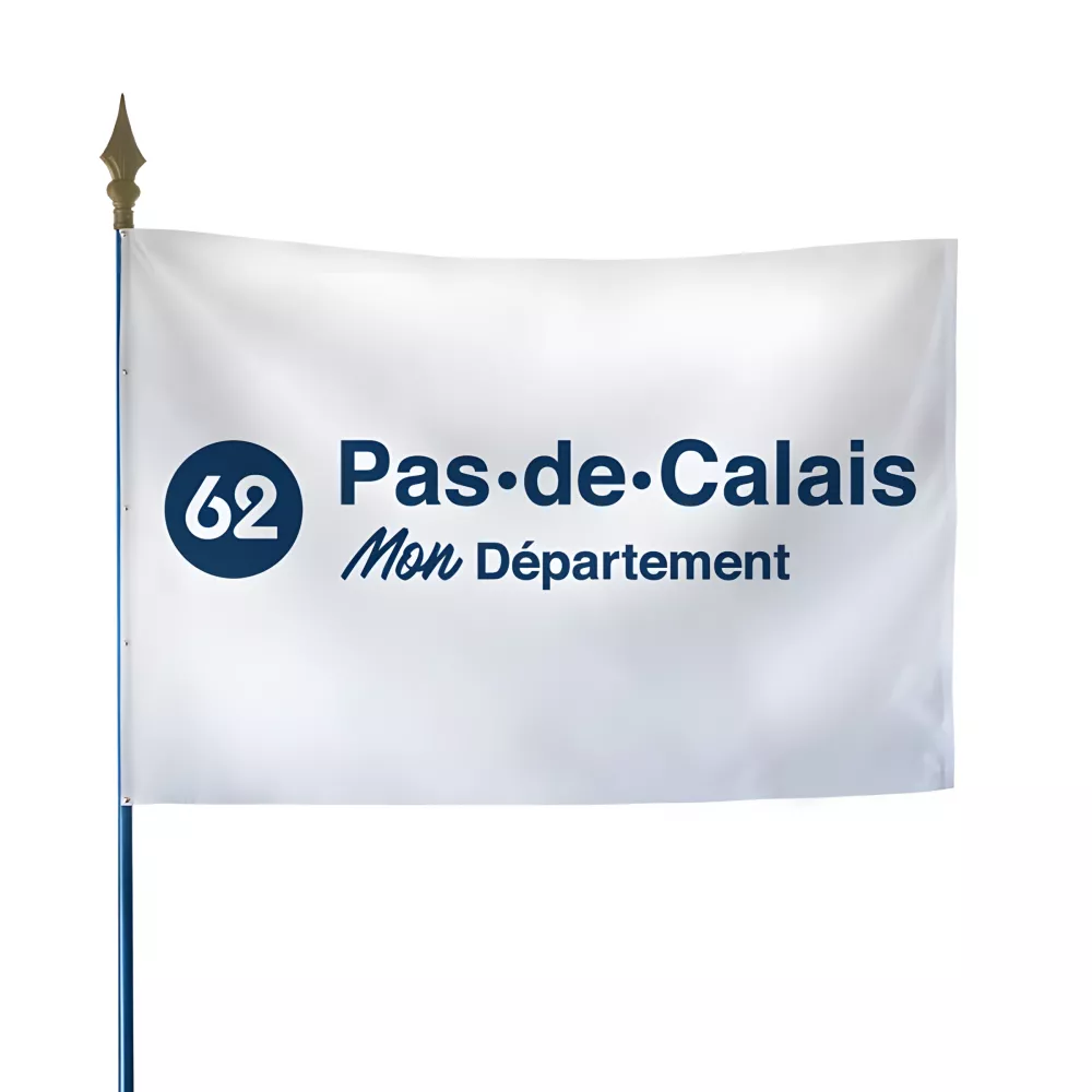 Drapeau du Conseil Départemental du Pas-de-Calais en polyester
