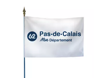Drapeau du Conseil Départemental du Pas-de-Calais en polyester