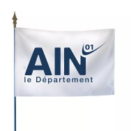 Drapeau du Conseil Départemental de l'Ain en polyester