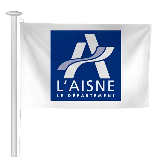Pavillon du Conseil départemental de l'Aisne pour mât