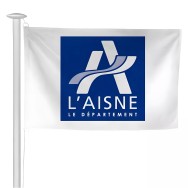 Pavillon du Conseil départemental de l'Aisne pour mât