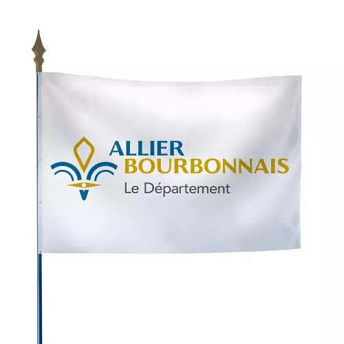 Drapeau du Conseil Départemental de l'Allier en polyester