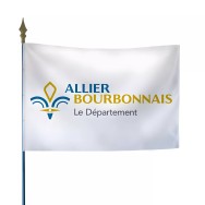 Drapeau du Conseil Départemental de l'Allier en polyester
