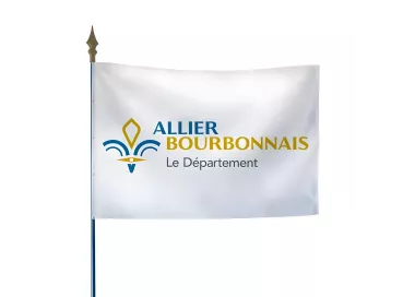 Drapeau du Conseil Départemental de l'Allier en polyester