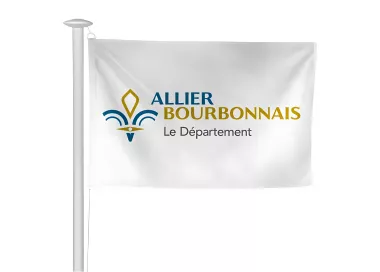 Pavillon du Conseil Départemental de l'Allier en maille polyester