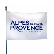 Drapeau du Conseil Départemental des Alpes de Haute-Provence en maille polyester