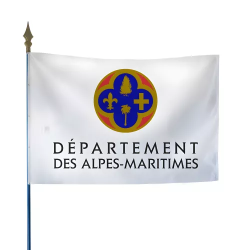 Drapeau du Conseil Départemental des Alpes-Maritimes en polyester