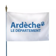 Drapeau du Conseil Départemental de l'Ardèche en polyester