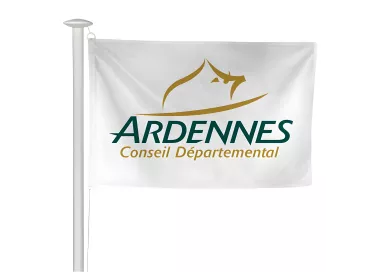 Pavillon du Conseil départemental des Ardennes en maille polyester