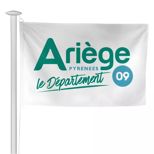 Pavillon du Conseil Départemental de l'Ariège en maille polyester