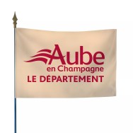 Drapeau du Conseil Départemental de l'Aube en polyester