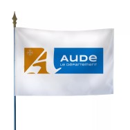 Drapeau du Conseil Départemental de l'Aude en polyester
