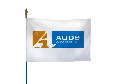 Drapeau du Conseil Départemental de l'Aude en polyester