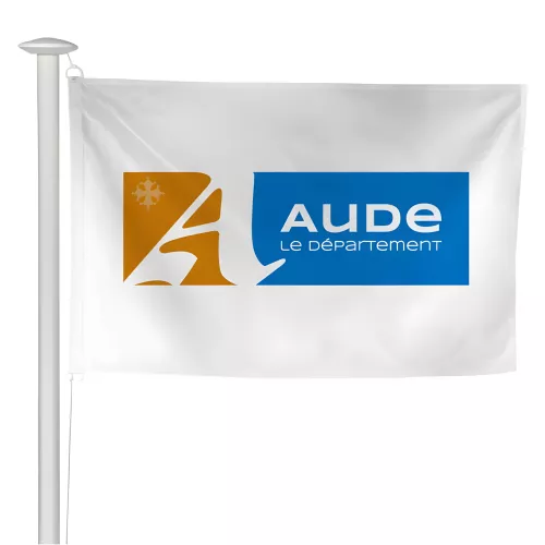 Pavillon du Conseil Départemental de l'Aude pour mât