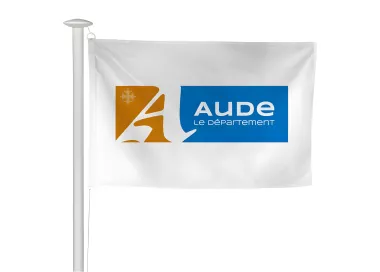 Pavillon du Conseil Départemental de l'Aude pour mât