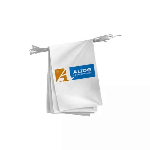 Guirlande du Conseil Départemental de l'Aude en maille polyester