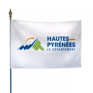 Drapeau du Conseil Départemental des Hautes-Pyrénées en polyester