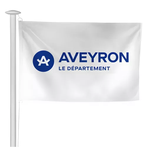 Pavillon du Conseil Départemental de l'Aveyron en maille polyester