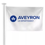 Pavillon du Conseil Départemental de l'Aveyron en maille polyester