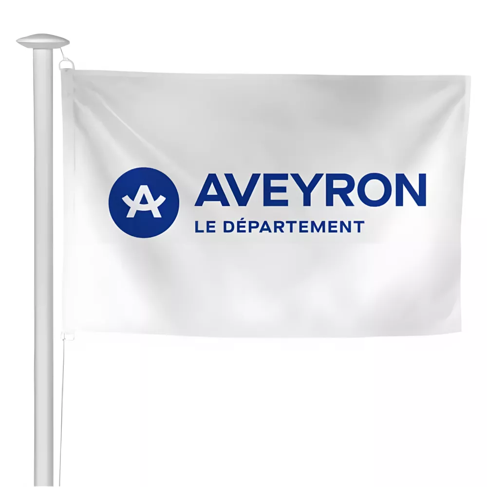 Pavillon du Conseil Départemental de l'Aveyron en maille polyester Pavillon du Conseil Départemental de l'Aveyron en maille polyester