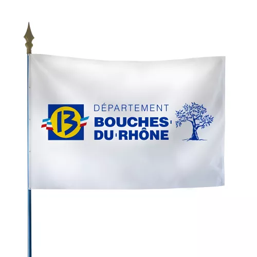 Drapeau du Conseil départemental des Bouches-du-Rhône en polyester